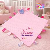 Personalised Pink Baby Taggie image