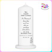 Wedding Memorial Candle – Modern Botanical Minimal Design