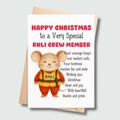 Personalised Christmas RNLI Crew Member Card