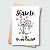 Sláinte to the Happy Couple Wedding Card