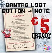 Santa Shaped Button and Santas lost button note