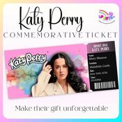 Personalised Katy Perry Concert Ticket Keepsake | Malahide Castle 2026
