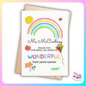 Personalised Thank You Teacher Card – All Kinds of Wonderful image