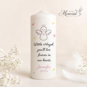Personalised Baby Loss Memorial Candle – Angel Design image