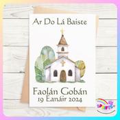 Cárta Baiste - Ar do Lá Baiste - Baptism Card B