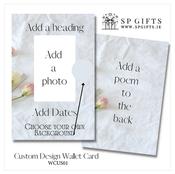 Bespoke Design your own - Wallet Memorial Cards image