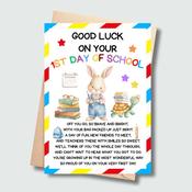 Personalised First Day of School Card – Rainbow