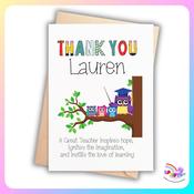Personalised Thank You Teacher Card – A Great Teacher Inspires Hope image
