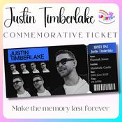 Justin Timberlake Malahide Castle 2025 Personalised Ticket