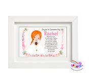 Girls Plait Hairstyle Communion Frame