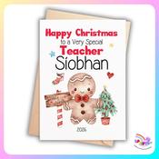 Personalised Teacher Christmas Card – Very Special Teacher image