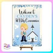 Communion Welcome Sign - Boy