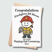Congratulations Firefighter Passing Out Ceremony Card – Female