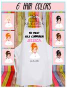 Personalised Communion Girls Apron - Hair up image