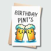 Beer Birthday Pints - Birthday Card image