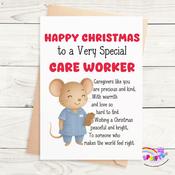 Personalised Care Worker Christmas Card – Home Help Design