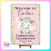Personalised Christening Welcome Sign for Girls | Little Blessings Design