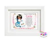 Girl in Wheelchair First Holy Communion Frame