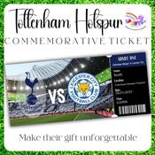 Personalised Tottenham Hotspur F.C. Keepsake Ticket – Tottenham Hotspur Stadium