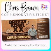 Chris Brown Marlay Park 2025 Personalised Commemorative Ticket Keepsake