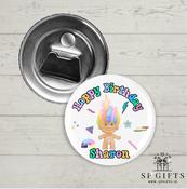 Retro 90s Magnetic Bottle Opener / Fridge Magnet - Troll