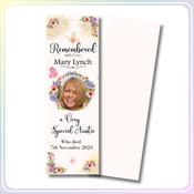 Butterflies &amp; Flowers Memorial Bookmarks