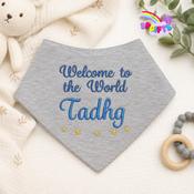 Personalised Baby Bandana Bib Ireland – Custom Embroidered Bib image