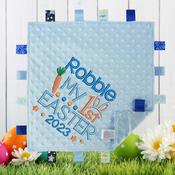 1st Easter Personalised Taggie -Blue image