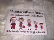 Christmas Family a4 Print image