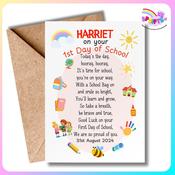 First Day of School Card image
