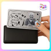 Personalised Aluminium Memorial Card – Metal Wallet Card - Carry you With me
