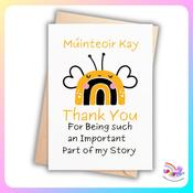 Personalised Thank You for Being Such an Important Part of My Story Card image