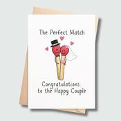 The Perfect Match Wedding Card