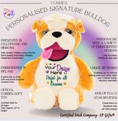 Personalised Signature Bulldog - Personalised Teddy Bears Ireland image