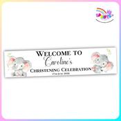 Personalised Christening Banner for Girls | Little Blessings Design