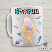 Retro 90s Birthday Mug - Troll image