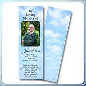 Blue Clouds Memorial Bookmarks
