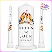 Personalised Wedding Unity Candle Set | Goldfinch Design