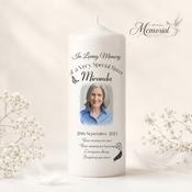 Personalised In Loving Memory Photo Candle image