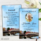 Personalised Half Penny Bridge Memorial Wallet Card - Dublin