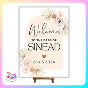 Personalised Debs Welcome Sign – Blush Floral Design