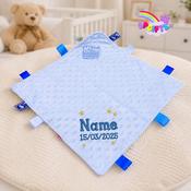 Personalised Blue Baby Taggie