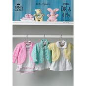 King Cole Pattern  2980 Baby Cardigan DK / 4ply