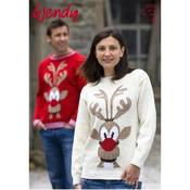 Wendy 5594 Adults Rudolph Christmas pattern in DK