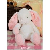Sirdar Pattern 1243 Flopsy the Bunny Rabbit in Snowflake DK