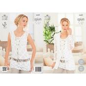 King Cole Opium Pattern 3689 Ladies Summer Top &amp; Cardigan