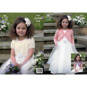 King Cole Pattern 3547 Party or Communion Boleros in DK