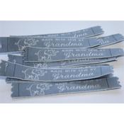 4 x Made With Love By Grandma labels (NAVY BLUE)