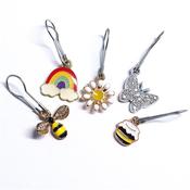 10 Charm Stitch Markers - In The Garden image
