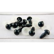 15mm Black Amigurumi Toy Eyes (Safety Eyes) - 1 Pair